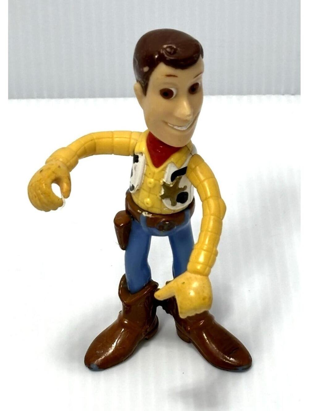 Toy Story Woody Action Figure 4" Small PVC Figurine No Hat, GUC